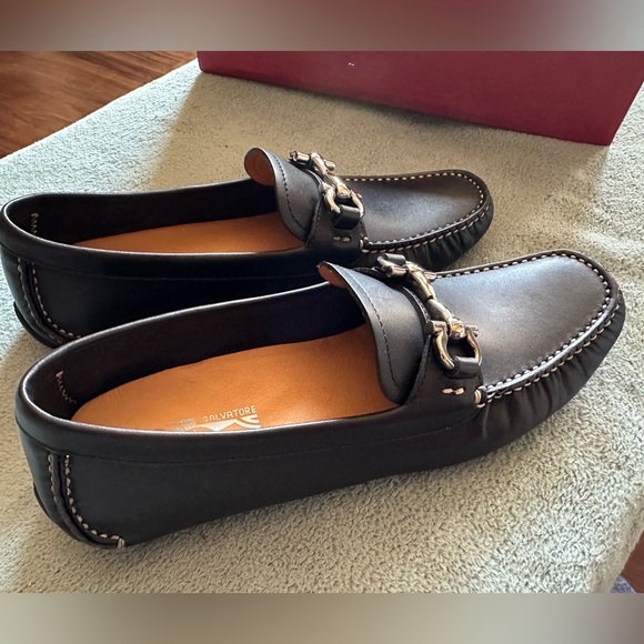 Salvatore Ferragamo Women’s Black Leather Driver / Loafers / Moccasins - Picture 4 of 6